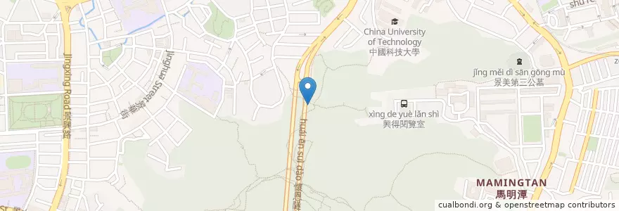 Mapa de ubicacion de 岩瑤土地公活動中心 en Taiwan, 新北市, Taipei, 文山區.