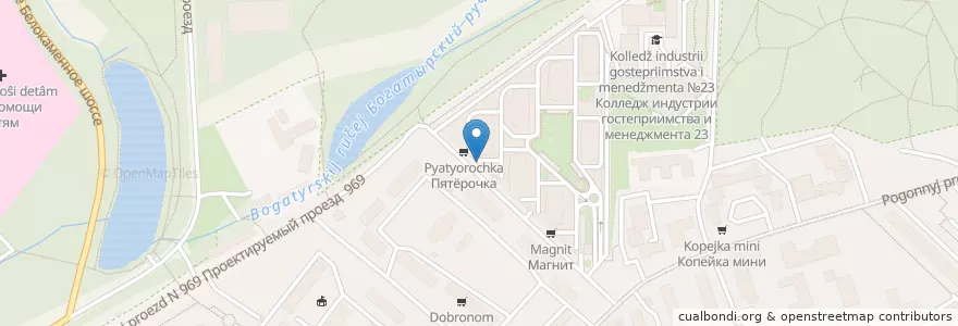 Mapa de ubicacion de Bella Vita en Rusia, Distrito Federal Central, Москва, Восточный Административный Округ, Район Богородское.