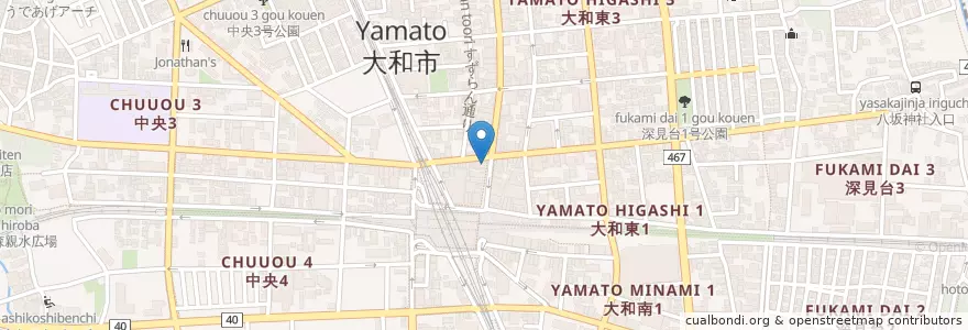Mapa de ubicacion de こいずみ歯科医院 en 日本, 神奈川縣, 大和市.