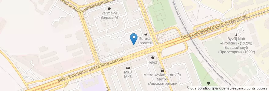 Mapa de ubicacion de Эвалар en Rusia, Distrito Federal Central, Москва, Юго-Восточный Административный Округ, Район Лефортово.