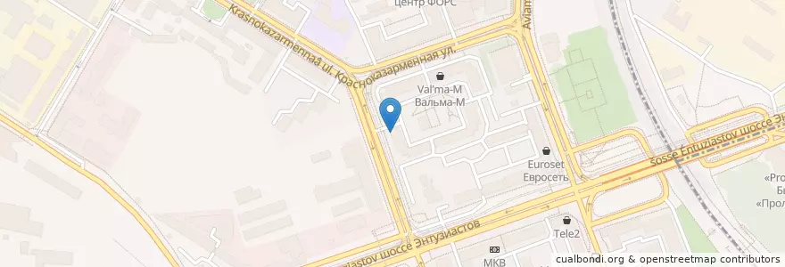 Mapa de ubicacion de Гемотест en Russia, Distretto Federale Centrale, Москва, Юго-Восточный Административный Округ, Район Лефортово.