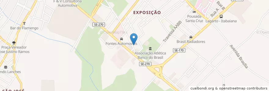 Mapa de ubicacion de Dominga's Bar en Бразилия, Северо-Восточный Регион, Сержипи, Região Geográfica Intermediária De Itabaiana, Microrregião Do Centro Sul Sergipano, Лагарту.