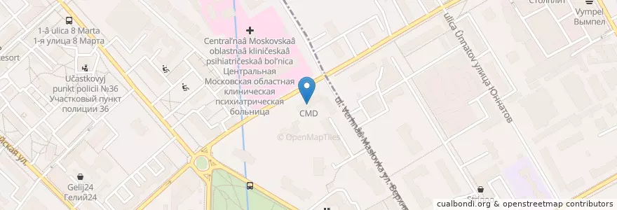 Mapa de ubicacion de CMD en Rusland, Centraal Federaal District, Moskou, Северный Административный Округ, Район Аэропорт.