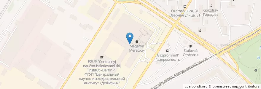 Mapa de ubicacion de Новое кафе en Rusia, Distrito Federal Central, Москва, Западный Административный Округ, Район Очаково-Матвеевское.