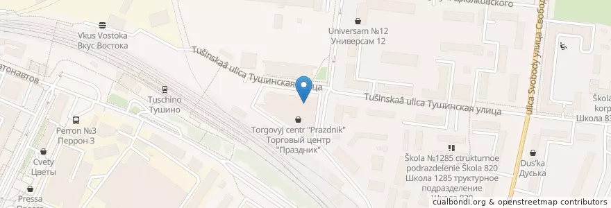 Mapa de ubicacion de Pizza Hut en Russland, Föderationskreis Zentralrussland, Moskau, Nordwestlicher Verwaltungsbezirk, Район Покровское-Стрешнево.