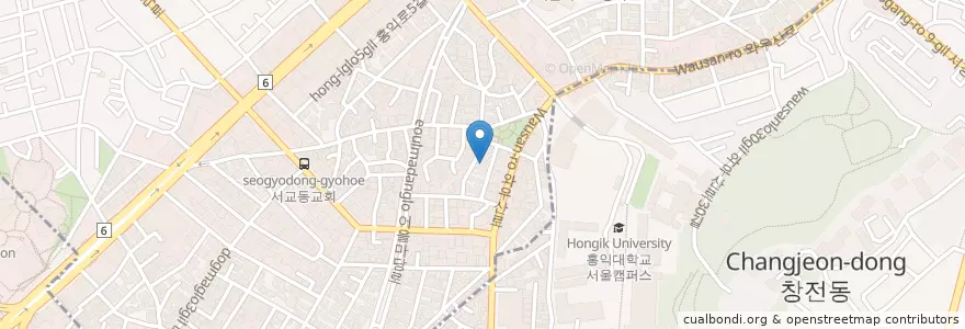 Mapa de ubicacion de JASE en Coreia Do Sul, Seul, 마포구, 서교동.