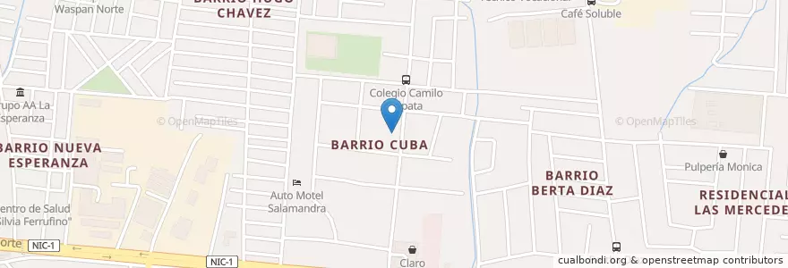 Mapa de ubicacion de Centro Escolar Rafaela Herrera en ニカラグア, マナグア県, Managua (Municipio).
