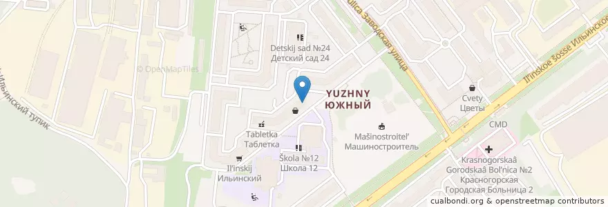 Mapa de ubicacion de Центр детского творчества «Цветик-Семицветик» en Russia, Central Federal District, Moscow Oblast, Krasnogorsky District.