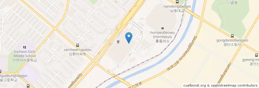 Mapa de ubicacion de 맥도날드 en 대한민국, 인천, 동춘동.