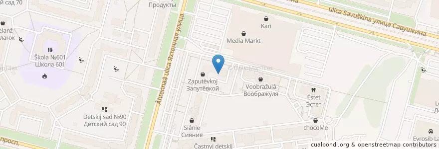 Mapa de ubicacion de Светофор en Russia, Northwestern Federal District, Leningrad Oblast, Saint Petersburg, Приморский Район, Округ № 65.