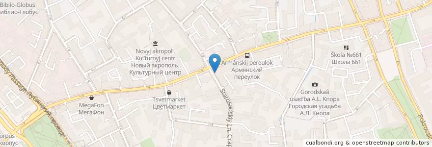 Mapa de ubicacion de Будь здоров! en Russland, Föderationskreis Zentralrussland, Moskau, Zentraler Verwaltungsbezirk, Rajon Basmanny.