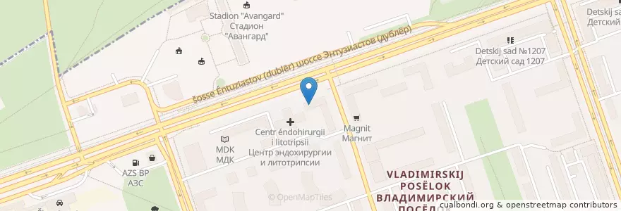 Mapa de ubicacion de Душанбе en ロシア, 中央連邦管区, モスクワ, Восточный Административный Округ.