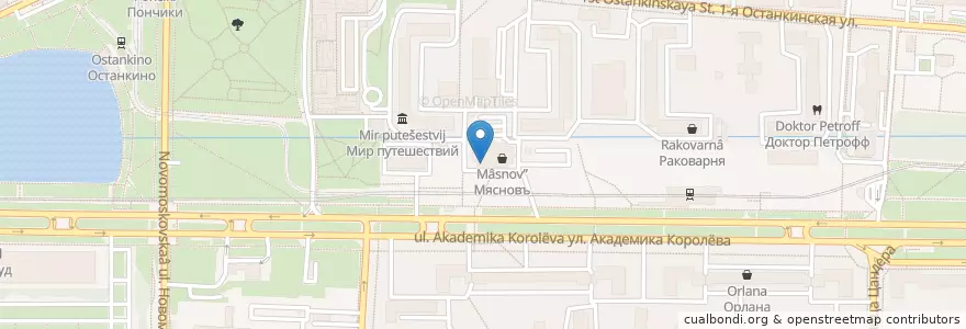 Mapa de ubicacion de IL Патио en Rusia, Distrito Federal Central, Москва, Северо-Восточный Административный Округ, Останкинский Район.