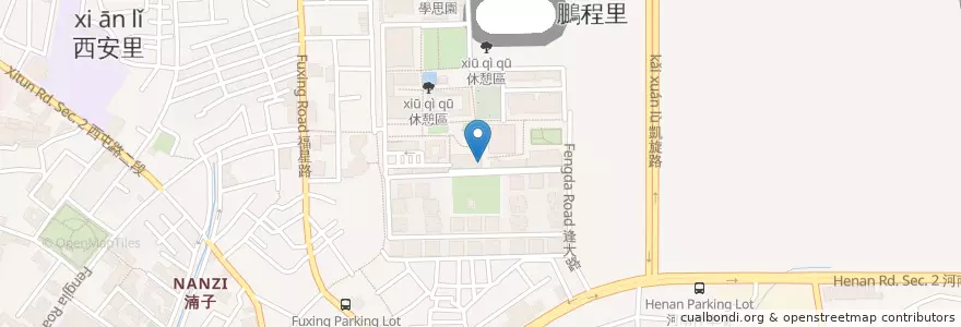 Mapa de ubicacion de 男女分廁 en 台湾, 台中市, 西屯区.