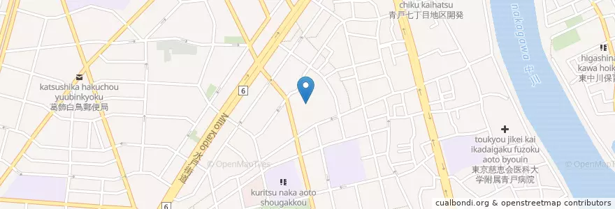 Mapa de ubicacion de テクノプラザかつしか en Jepun, 東京都, 葛飾区.
