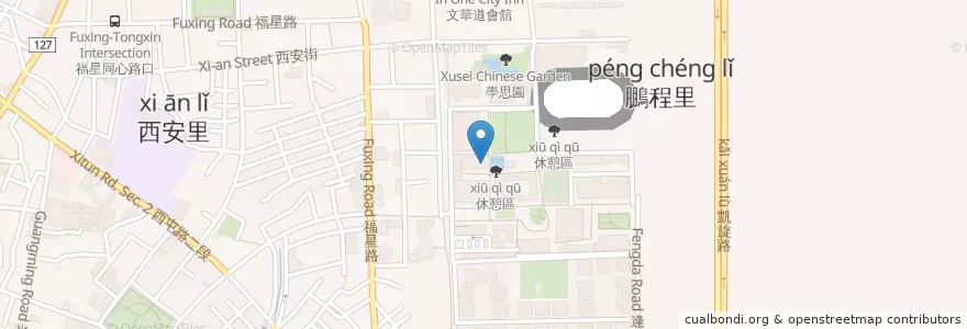 Mapa de ubicacion de 男女分廁 en Taiwan, Taichung, 西屯區.