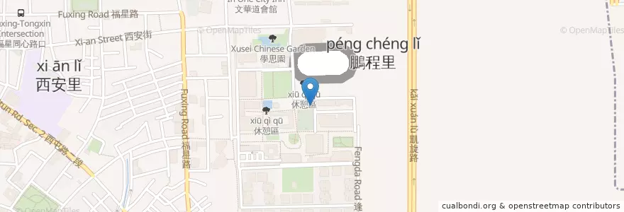 Mapa de ubicacion de 地下停車場 en 台湾, 台中市, 西屯区.