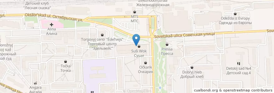 Mapa de ubicacion de Почта Банк en Rusia, Distrito Federal Central, Óblast De Moscú, Городской Округ Балашиха.