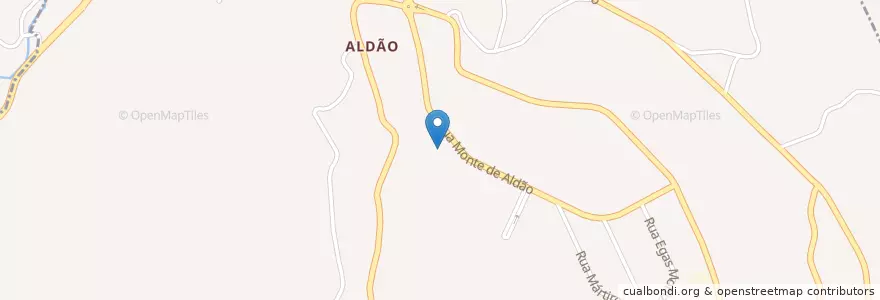 Mapa de ubicacion de Aldão en پرتغال, Norte, Braga, Ave, Guimarães, Aldão.