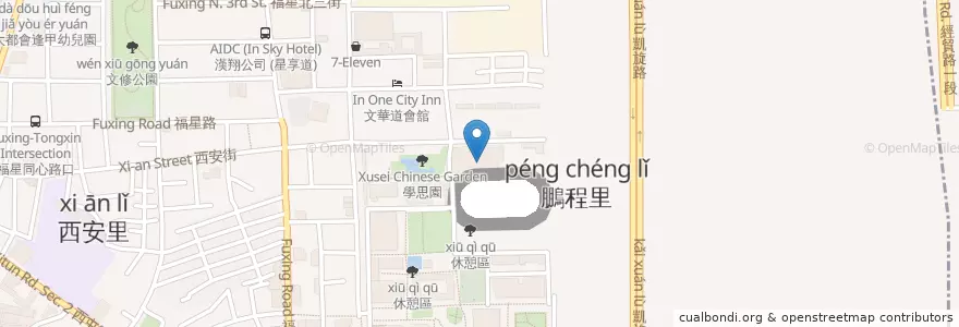Mapa de ubicacion de 販賣機 en 타이완, 타이중 시, 시툰 구.