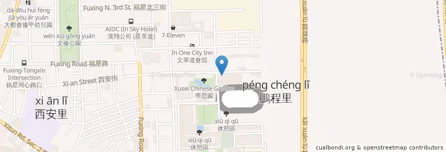 Mapa de ubicacion de b1機車停車場 en Taiwan, Taichung, 西屯區.