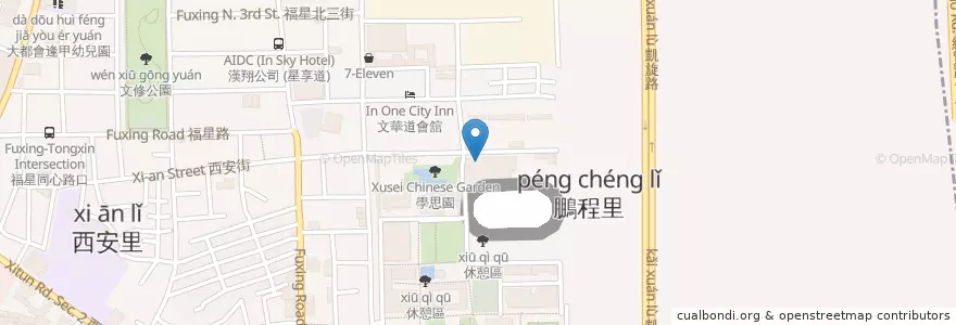 Mapa de ubicacion de B2汽車停車場 en Tayvan, Taichung, 西屯區.