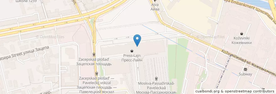 Mapa de ubicacion de Стардог!s en Russie, District Fédéral Central, Moscou, Центральный Административный Округ, Район Замоскворечье.