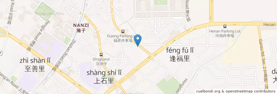 Mapa de ubicacion de 逢甲燒餅豆漿 en Taiwan, 臺中市, 西屯區.