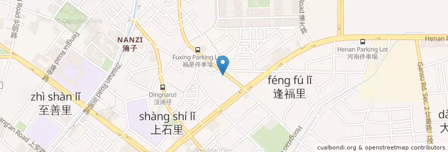 Mapa de ubicacion de 逢甲阿郎 en 臺灣, 臺中市, 西屯區.