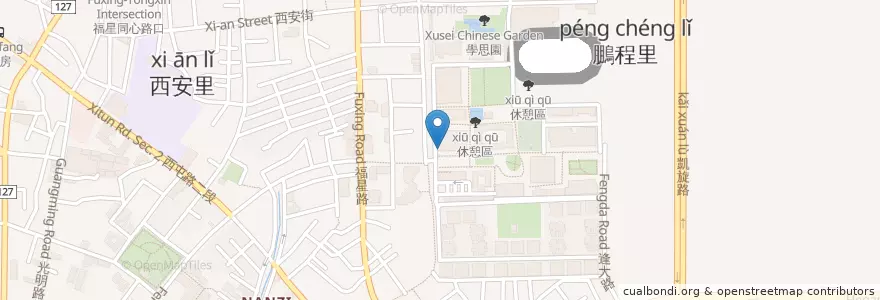 Mapa de ubicacion de 垃圾桶 en 台湾, 台中市, 西屯区.