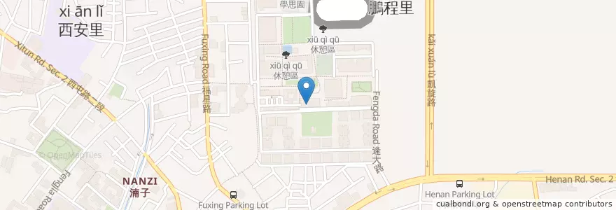 Mapa de ubicacion de 垃圾桶 en Taiwan, Taichung, Xitun District.