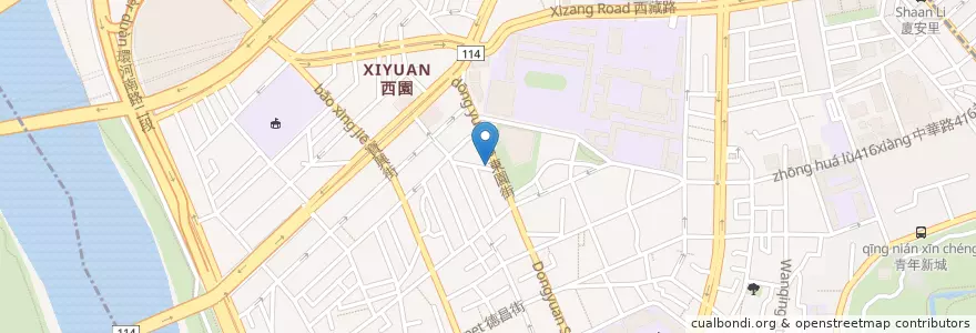 Mapa de ubicacion de 聚福宮 en Taiwan, Nuova Taipei, Taipei, Distretto Di Wanhua.