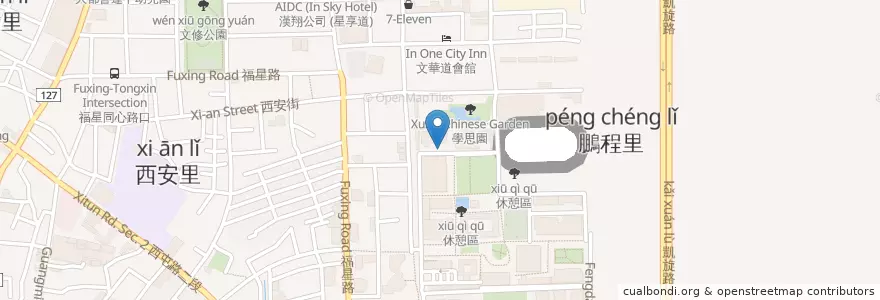 Mapa de ubicacion de 綠色加氫站 en 臺灣, 臺中市, 西屯區.