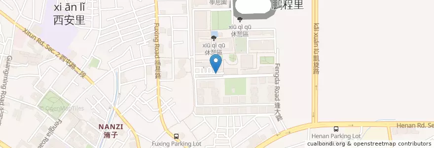 Mapa de ubicacion de 垃圾桶 en Taiwan, 臺中市, 西屯區.