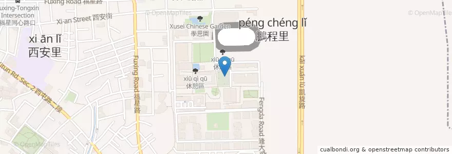 Mapa de ubicacion de 女廁(B1) en Taiwan, Taichung, Xitun District.