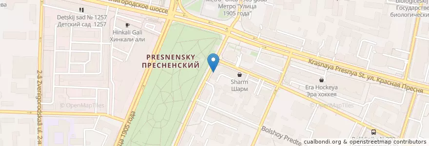Mapa de ubicacion de Даблби en Rusland, Centraal Federaal District, Moskou, Центральный Административный Округ, Пресненский Район.