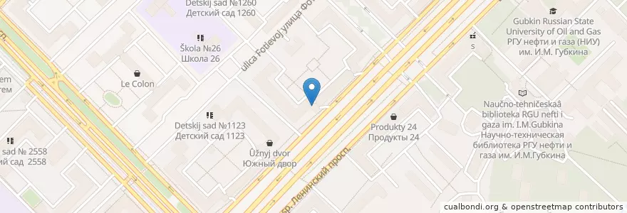 Mapa de ubicacion de Логос en Rusia, Distrito Federal Central, Москва, Юго-Западный Административный Округ, Гагаринский Район.