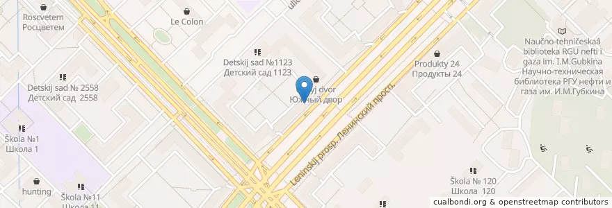 Mapa de ubicacion de Норма en Russia, Distretto Federale Centrale, Москва, Юго-Западный Административный Округ, Гагаринский Район.