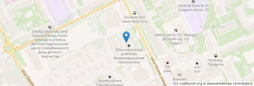 Mapa de ubicacion de МИБС en Russia, Northwestern Federal District, Arkhangelsk Oblast, Primorsky District, Городской Округ Архангельск.