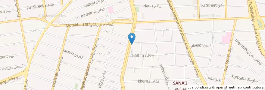 Mapa de ubicacion de بانک ملی en Иран, Тегеран, شهرستان تهران, Тегеран, بخش مرکزی شهرستان تهران.