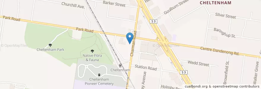 Mapa de ubicacion de Charm'n'Chicken en Australië, Victoria, City Of Kingston.