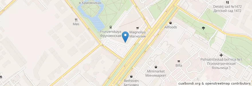 Mapa de ubicacion de Кофе Тайм en Rusland, Centraal Federaal District, Moskou, Центральный Административный Округ, Район Хамовники.
