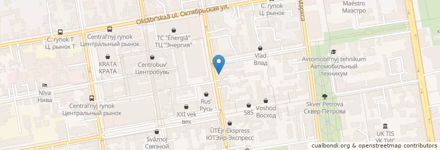 Mapa de ubicacion de РОСБАНК en Rusia, Центральный Федеральный Округ, Wilayah Tambov, Тамбовский Район, Городской Округ Тамбов.