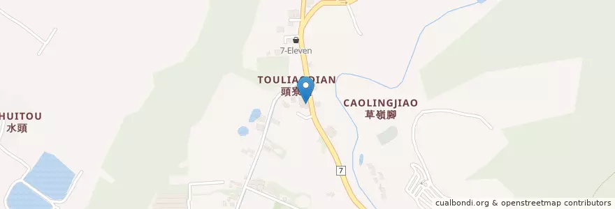 Mapa de ubicacion de 黃記餐館 en Taiwán, Taoyuan, 大溪區.