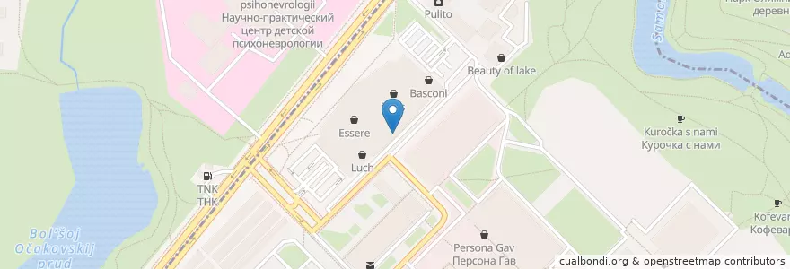 Mapa de ubicacion de Sushilka en Rusia, Центральный Федеральный Округ, Москва, Западный Административный Округ, Район Тропарёво-Никулино.