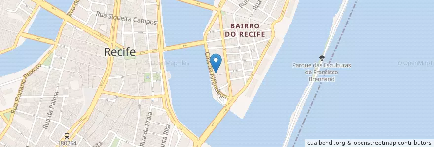 Mapa de ubicacion de La Douane Bistrot en ブラジル, 北東部地域, ペルナンブーコ, Região Geográgica Imediata Do Recife, Região Geográfica Intermediária Do Recife, Região Metropolitana Do Recife, レシフェ.