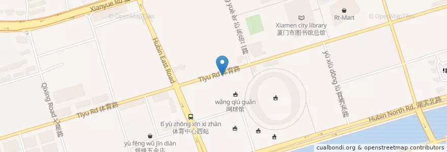 Mapa de ubicacion de 体育中路北门边上 119600 en Cina, Fujian, Distretto Di Siming.