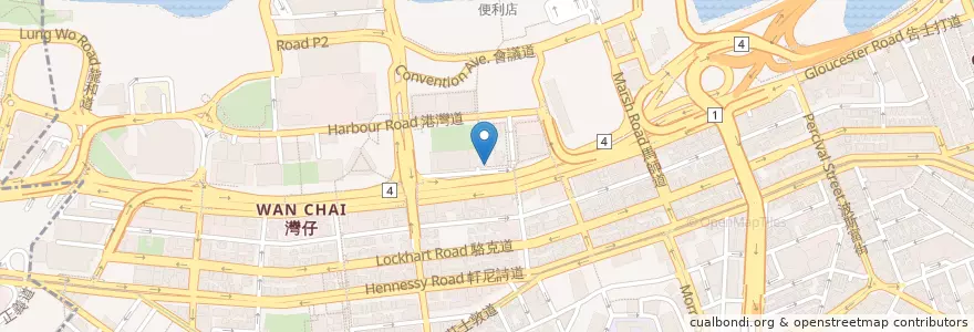 Mapa de ubicacion de 港鐵特惠站 MTR Fare Saver en China, Guangdong, Hong Kong, Pulau Hong Kong, Wilayah Baru, 灣仔區 Wan Chai District.