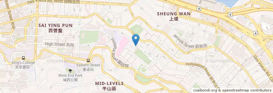 Mapa de ubicacion de 磅巷公浴室 Pound Lane Public Bathhouse en چین, گوانگ‌دونگ, هنگ‌کنگ, جزیره هنگ کنگ, 新界 New Territories, 中西區 Central And Western District.