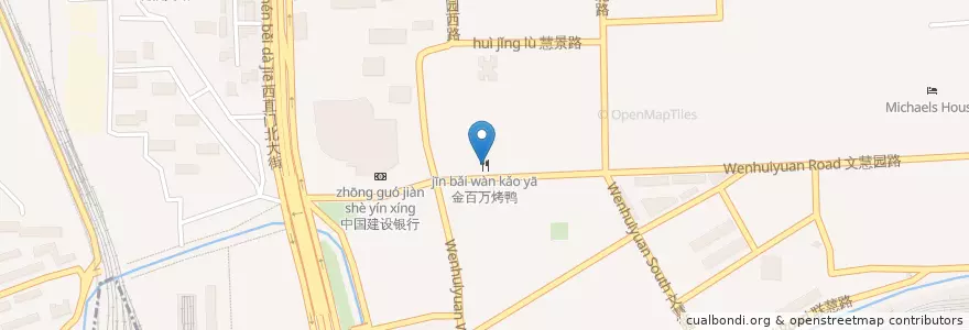 Mapa de ubicacion de 金百万烤鸭 en China, Beijing, Hebei, Haidian District.